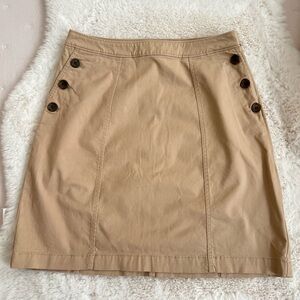 Banana Republic Beige Mini Skirt with Button Details